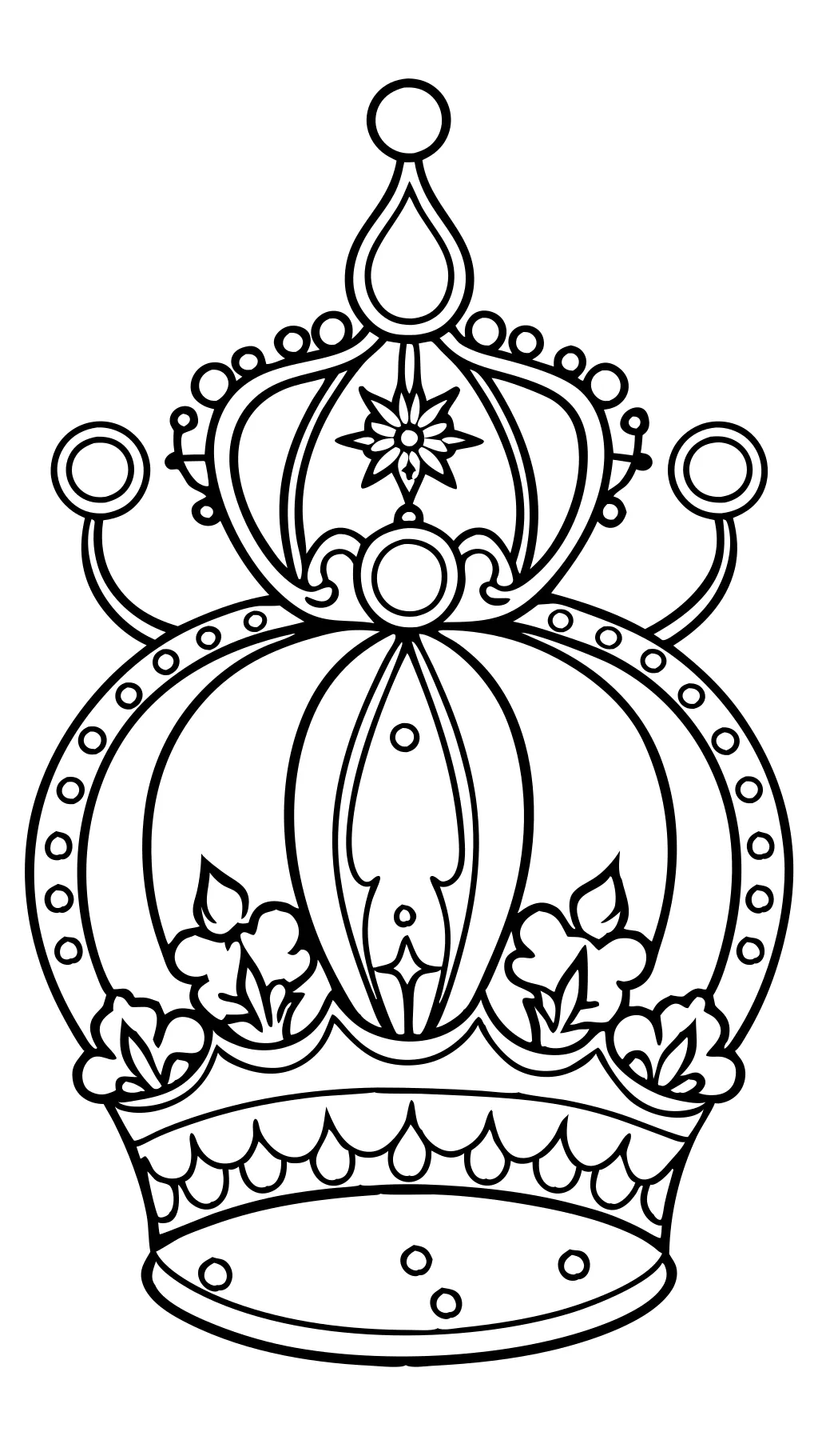 coloring page of a crown